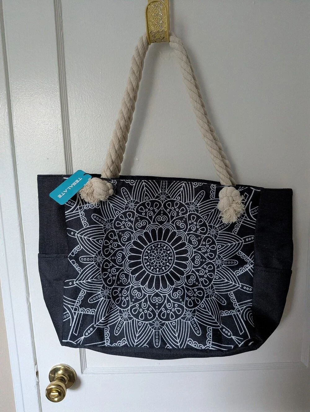 NWT Tesalate Jumbo Tote Bag With Rope Handle